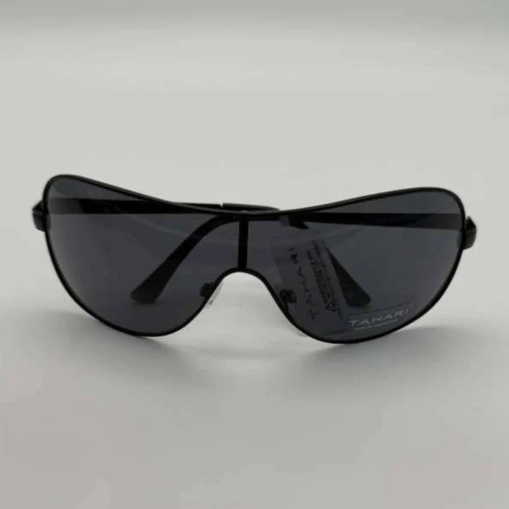 Tahari Men's‎ Shield Sunglasses – Black Frame & Lenses – Brand New